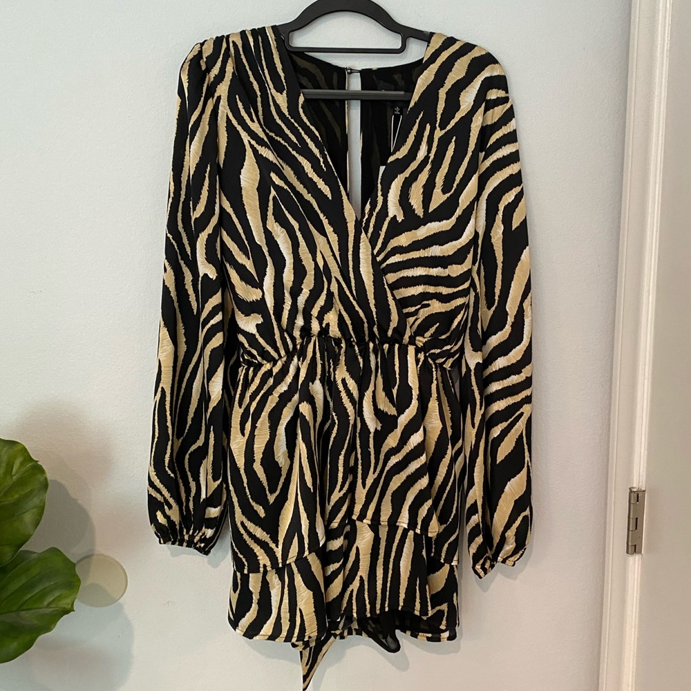 Zebra Ruffle Romper